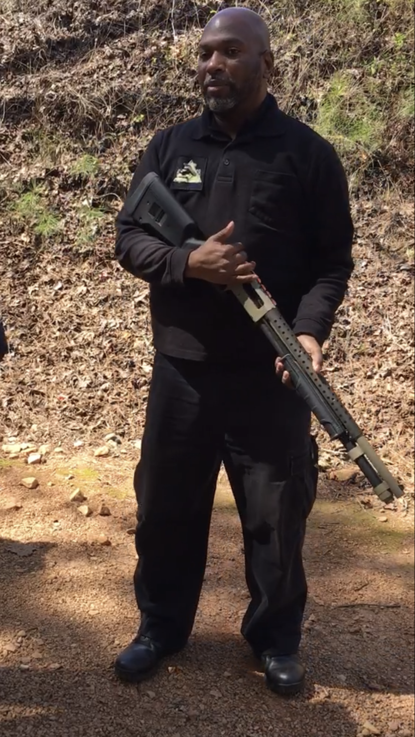 Instructor Leon S. Adams during Shotguns for Home Defense